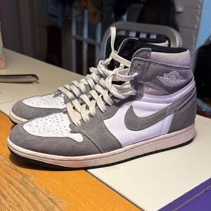 Jordan High-Top Sneakers - Gray and White